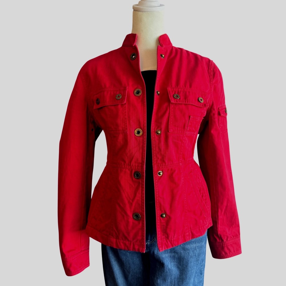 Lauren Ralph Lauren Naval Supply Y2K Red Utility Jacket P/S